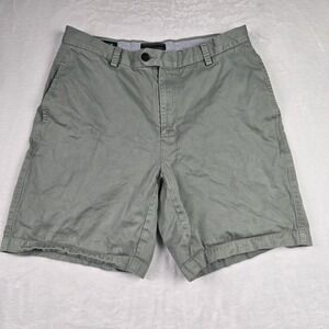 Orvis Men's Chino Shorts Size 34 Light Green Flat Front Outdoors‎